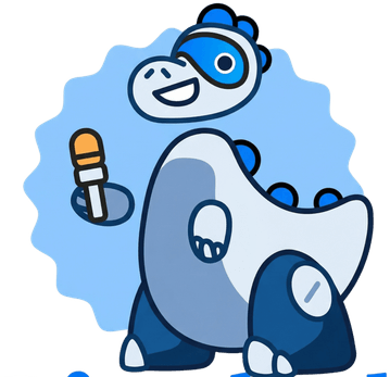 La mascotte DinoBot, tournevis à la main