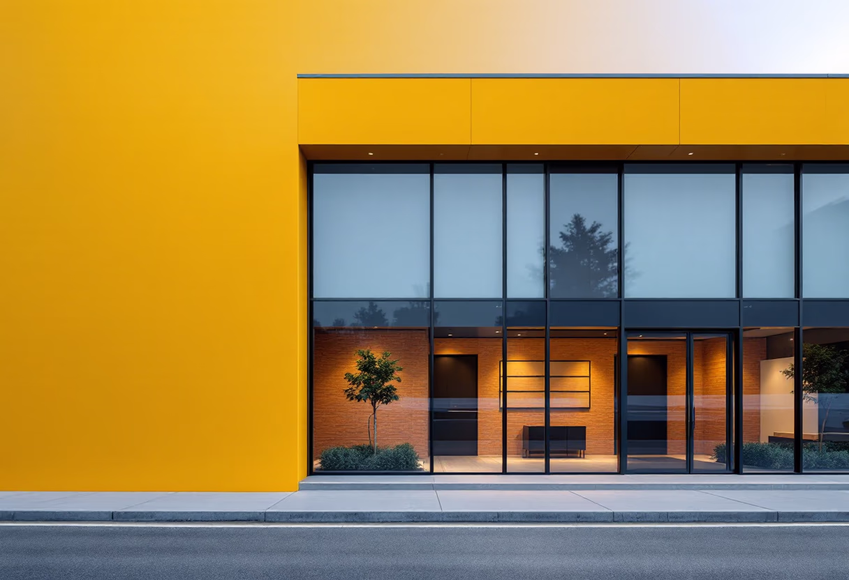 image of office building with company signage (for an insurance agency & company)
