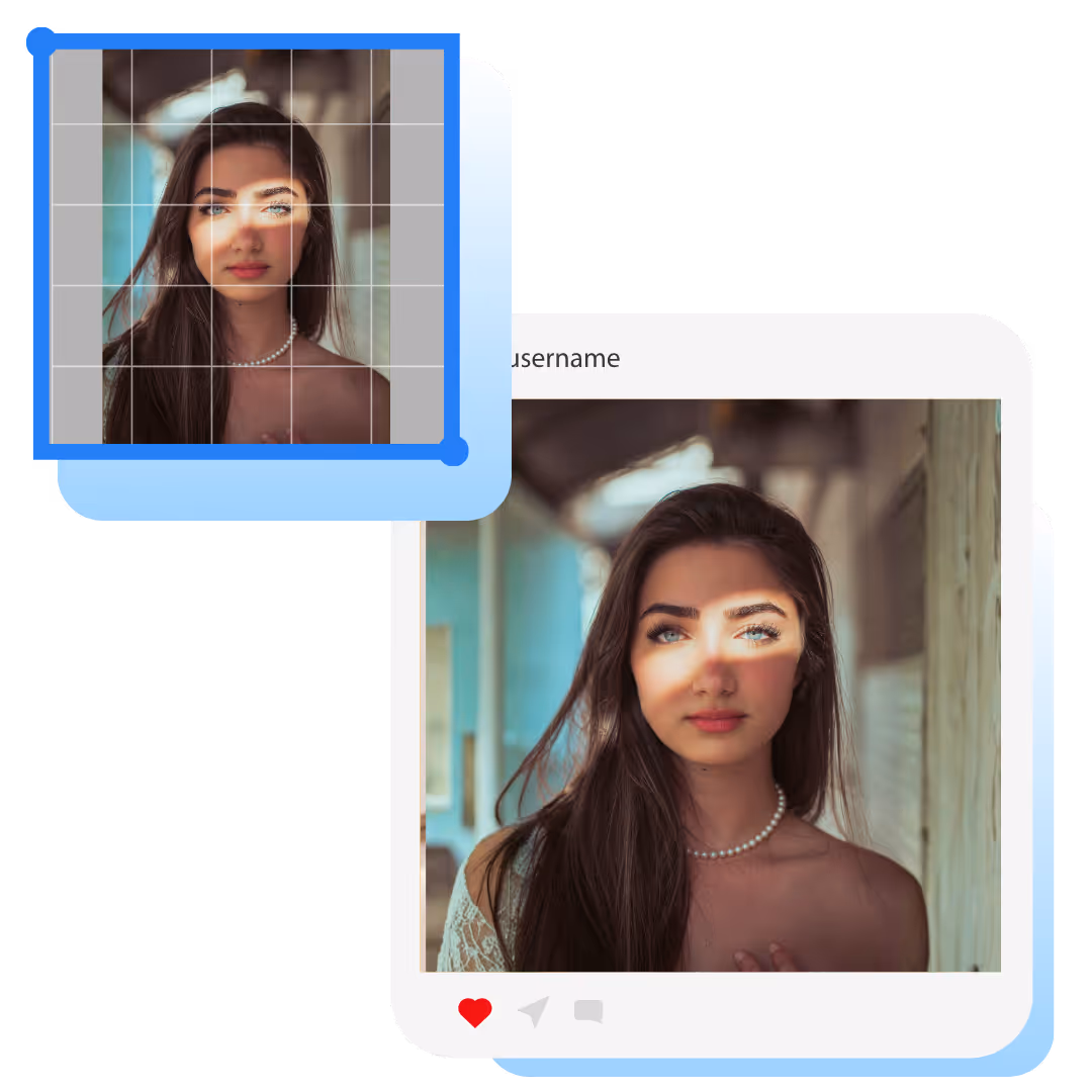 Young woman with long dark hair and pearl necklace illuminated by a narrow sunbeam across her face.