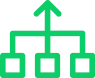 Icon of some squares and an arrow pointing north