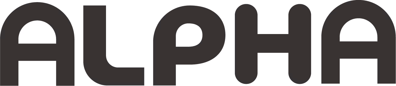 Alpha typography logo.