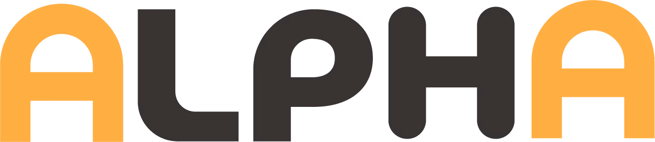 Alpha typography logo.