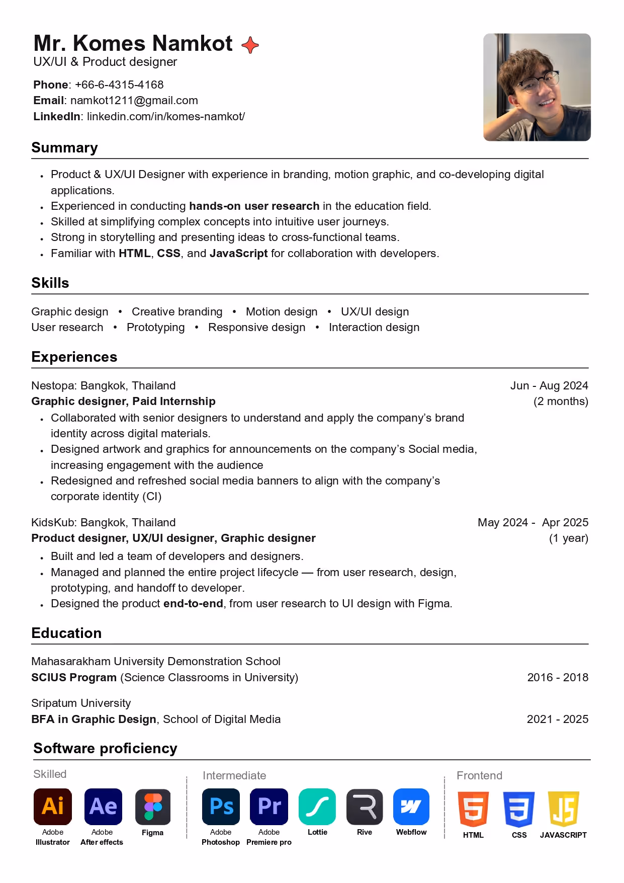 Resume Komes Namkot