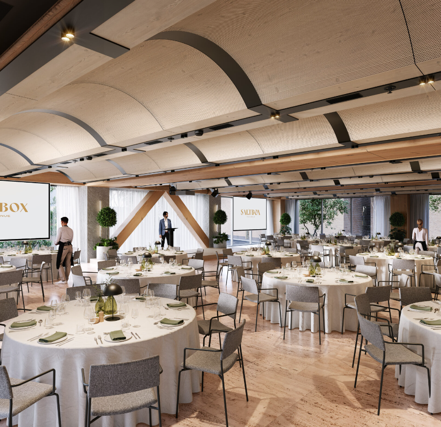 A large room with tables and chairsAI-generated content may be incorrect.