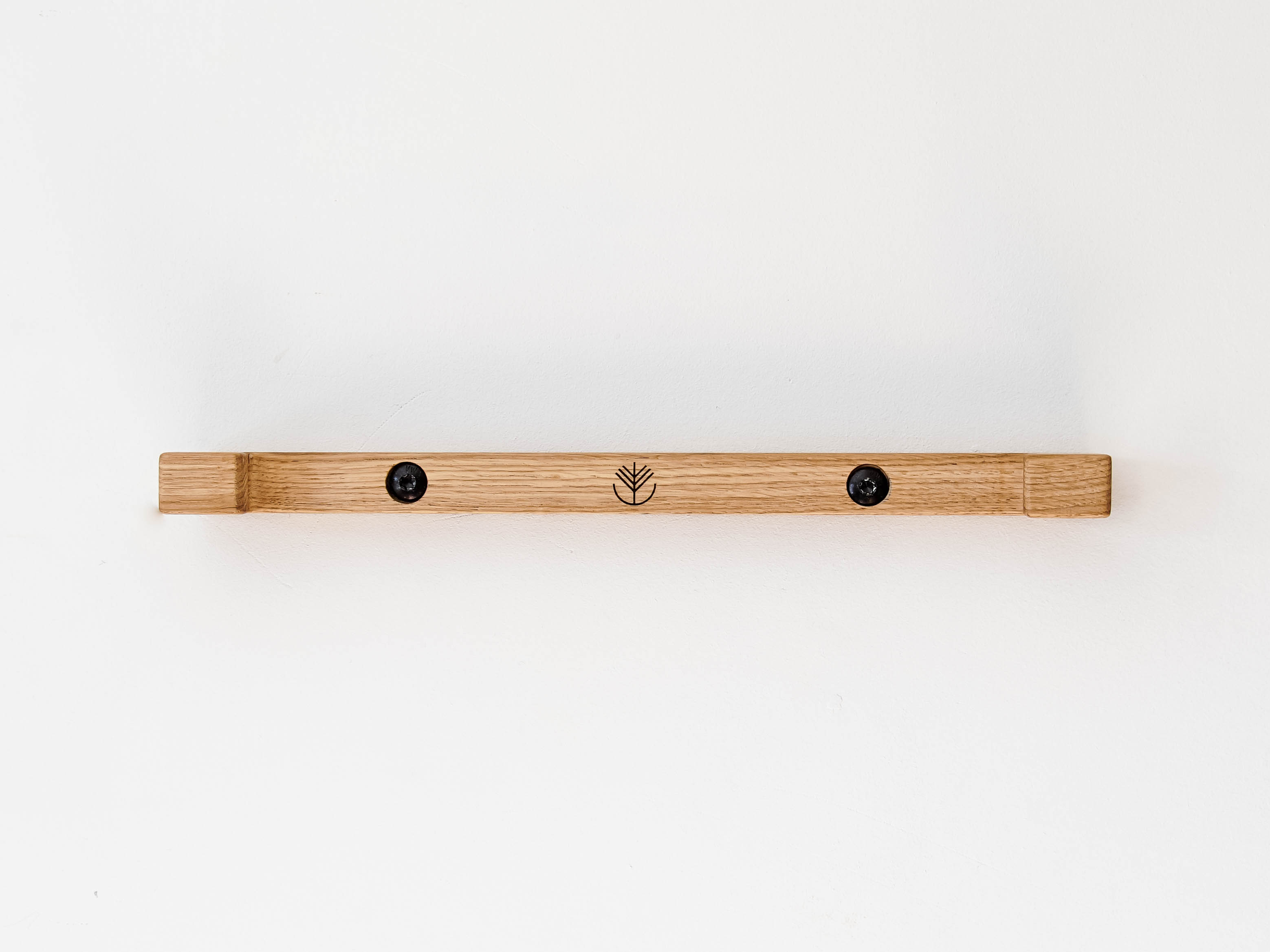 Oak wood snowboard wall mount
