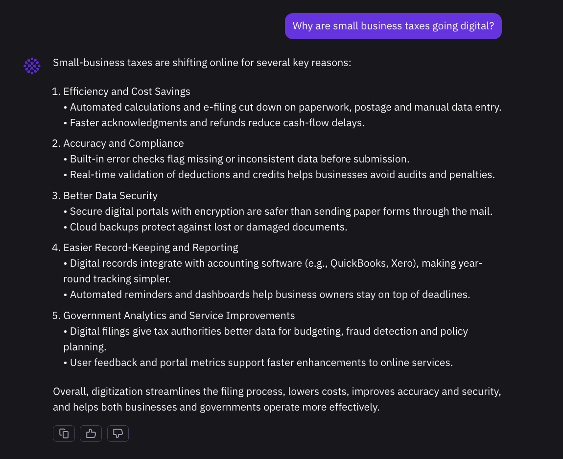 A response from Huumans AI CFO Roy on why small business taxes are going digital