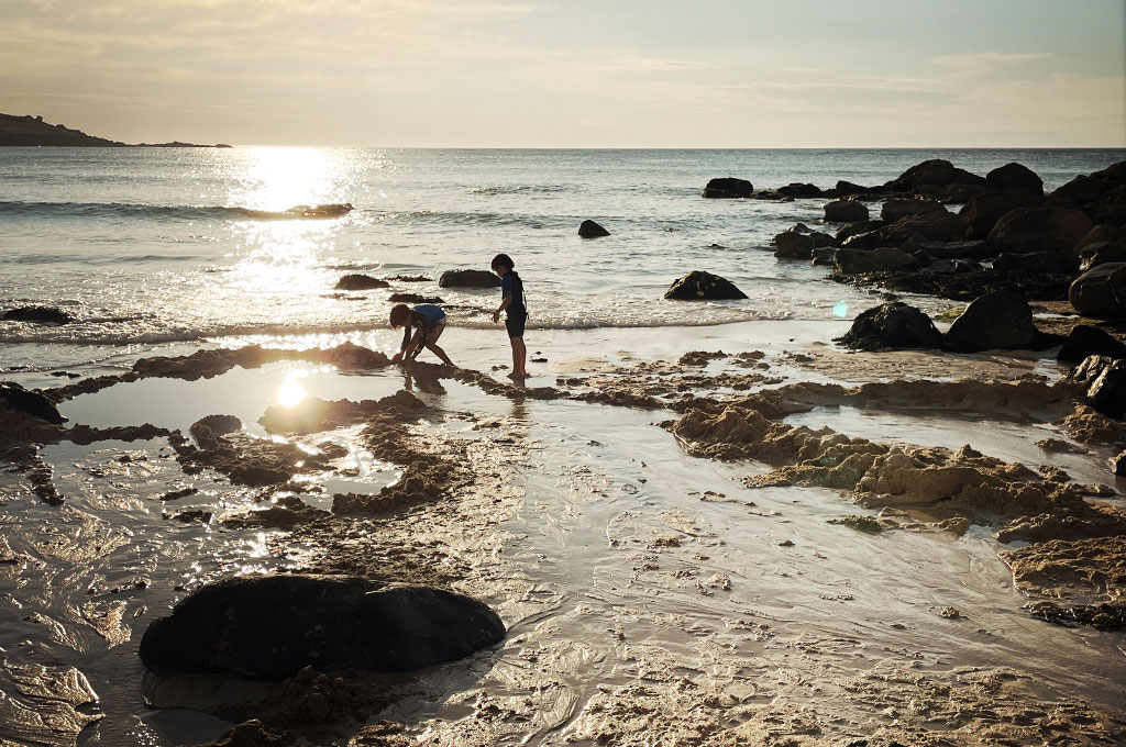 Children Playing on beach