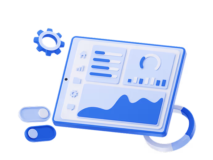 Daten-Dashboard mit Diagrammen und Grafiken