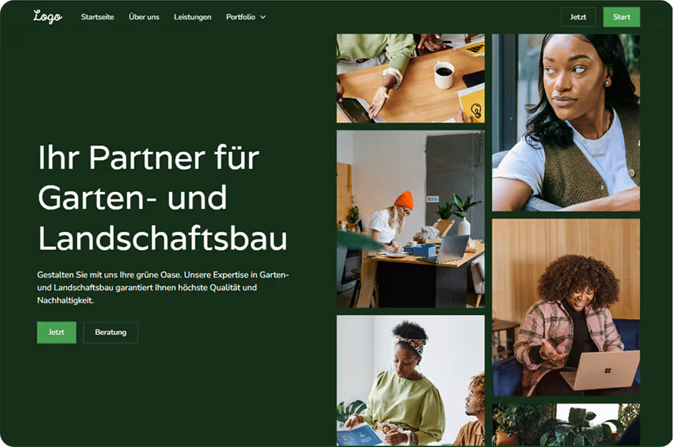 Webdesign Beispiel für Garten- und Landschaftsbau