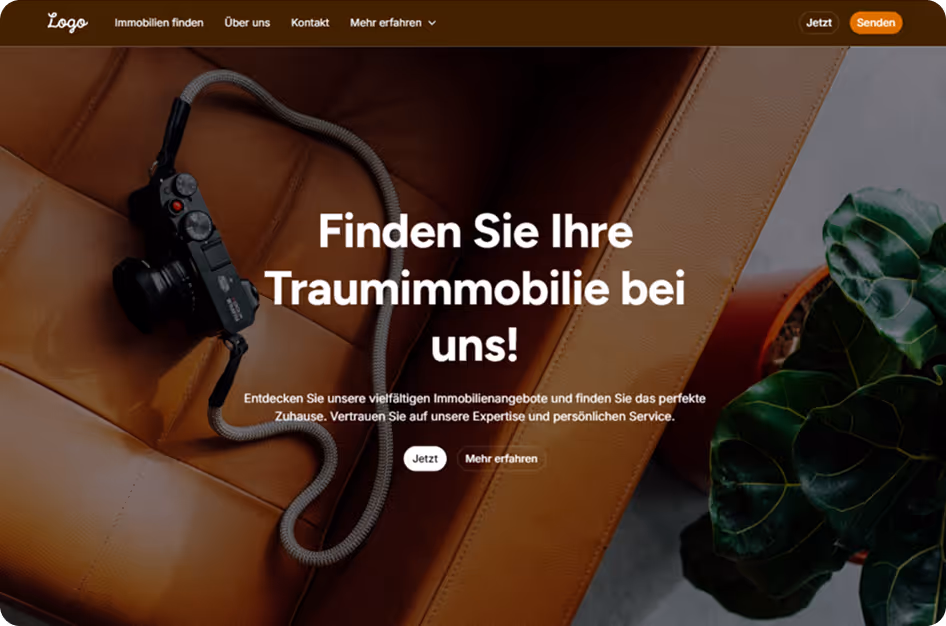 Webdesign Beispiel für Immobilienmakler