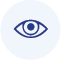 Blue eye icon with a diagonal slash, symbolizing hidden or invisible content.