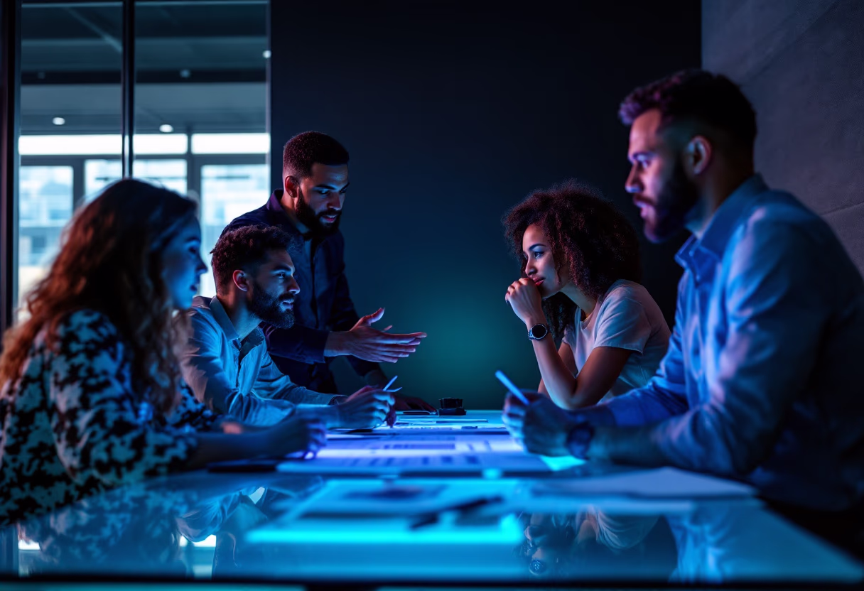 image of an office collaboration scene (for a mobility and transportation)