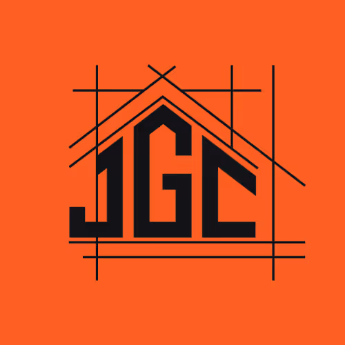 Alternative logo design of JGC's logo in black and orange.