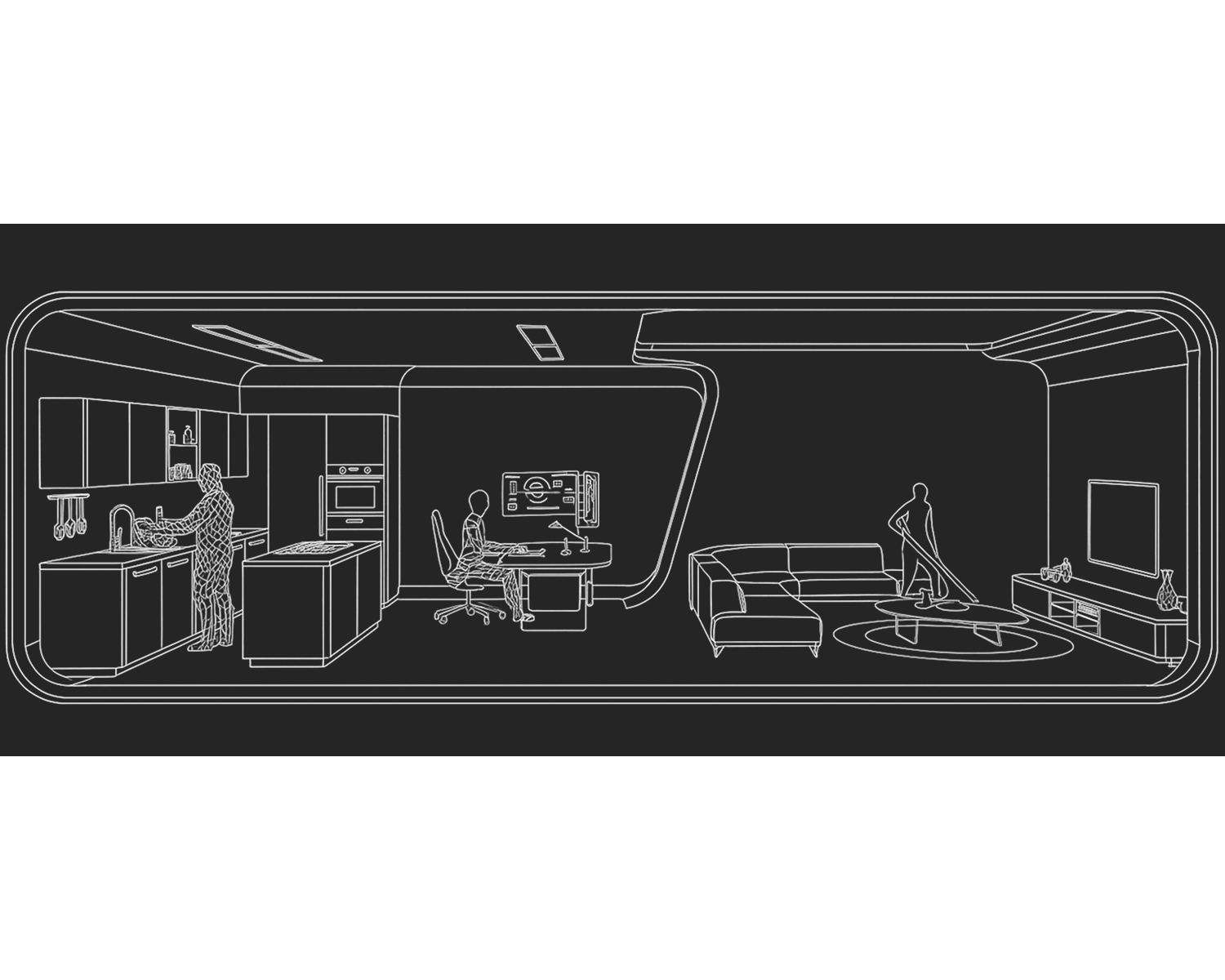 Humans creating datasets based on office and household tasks