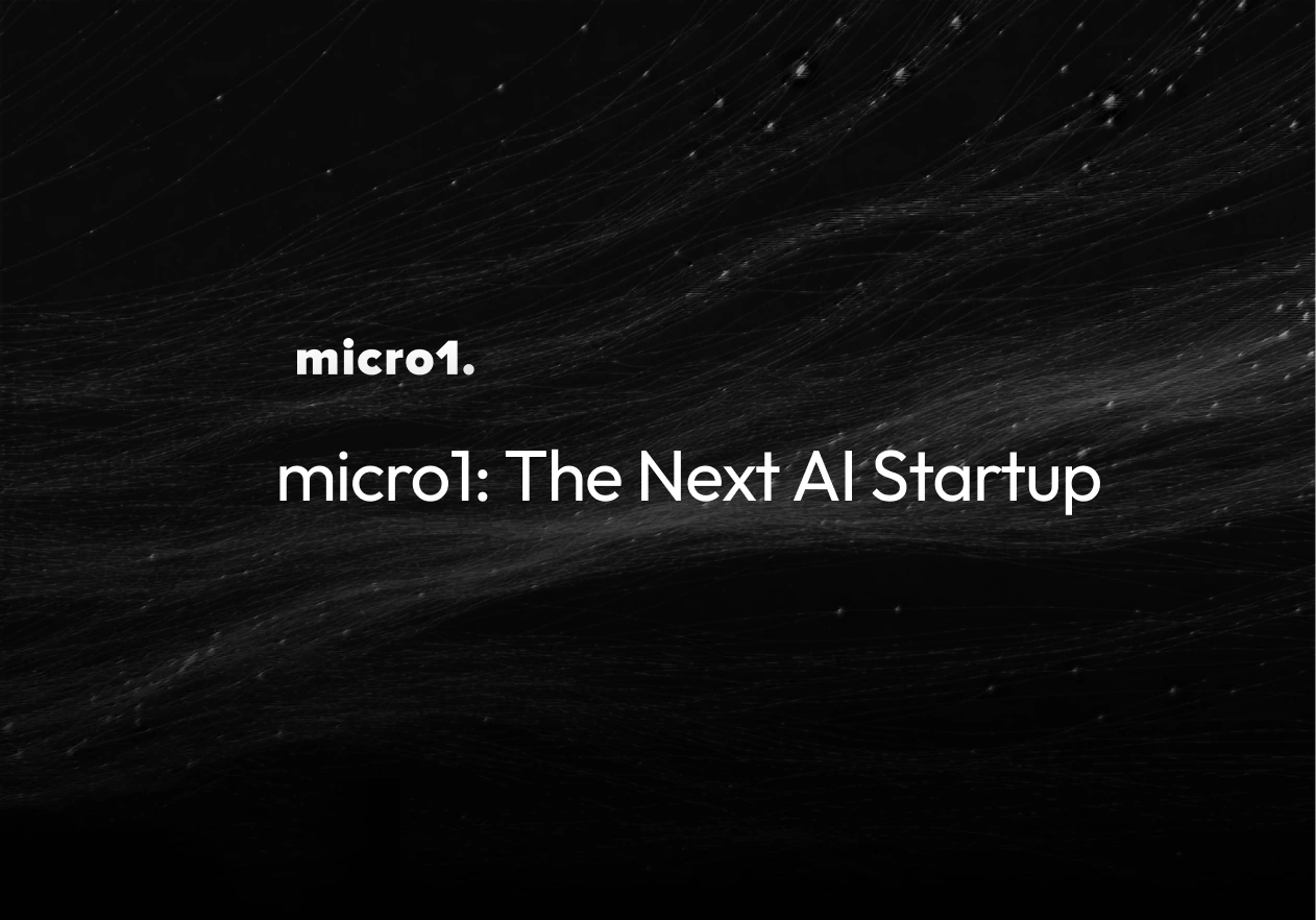 micro1: The Next AI Startup (Founder Interview with Ali Ansari)