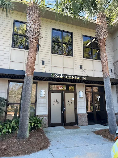 Solcara Health's functional medicine practice storefront in Mount Pleasant, South Carolina.