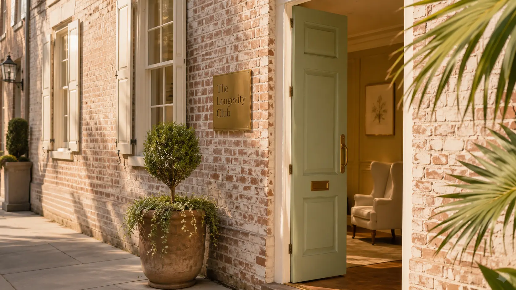 The Longevity Club at 163 Rutledge Avenue in downtown Charleston, South Carolina, the second Solcara Health location offering combined HRT and GLP-1 protocols.