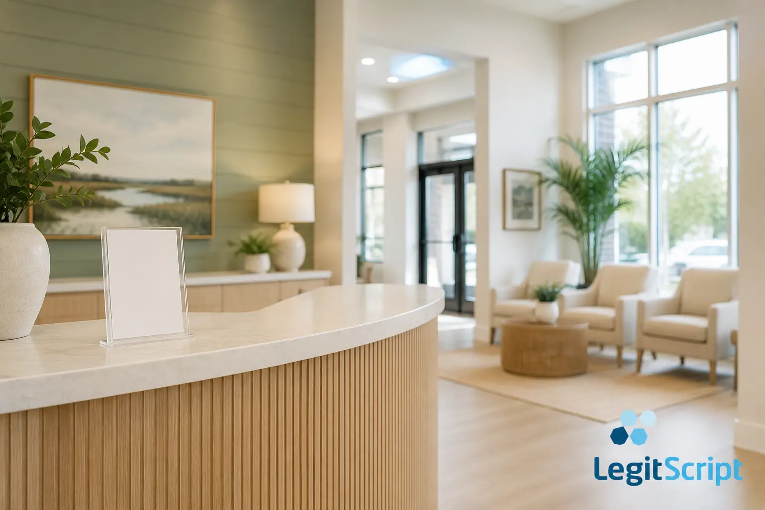 A Charleston healthcare provider demonstrating transparency and trust with a patient in a calm, professional setting.