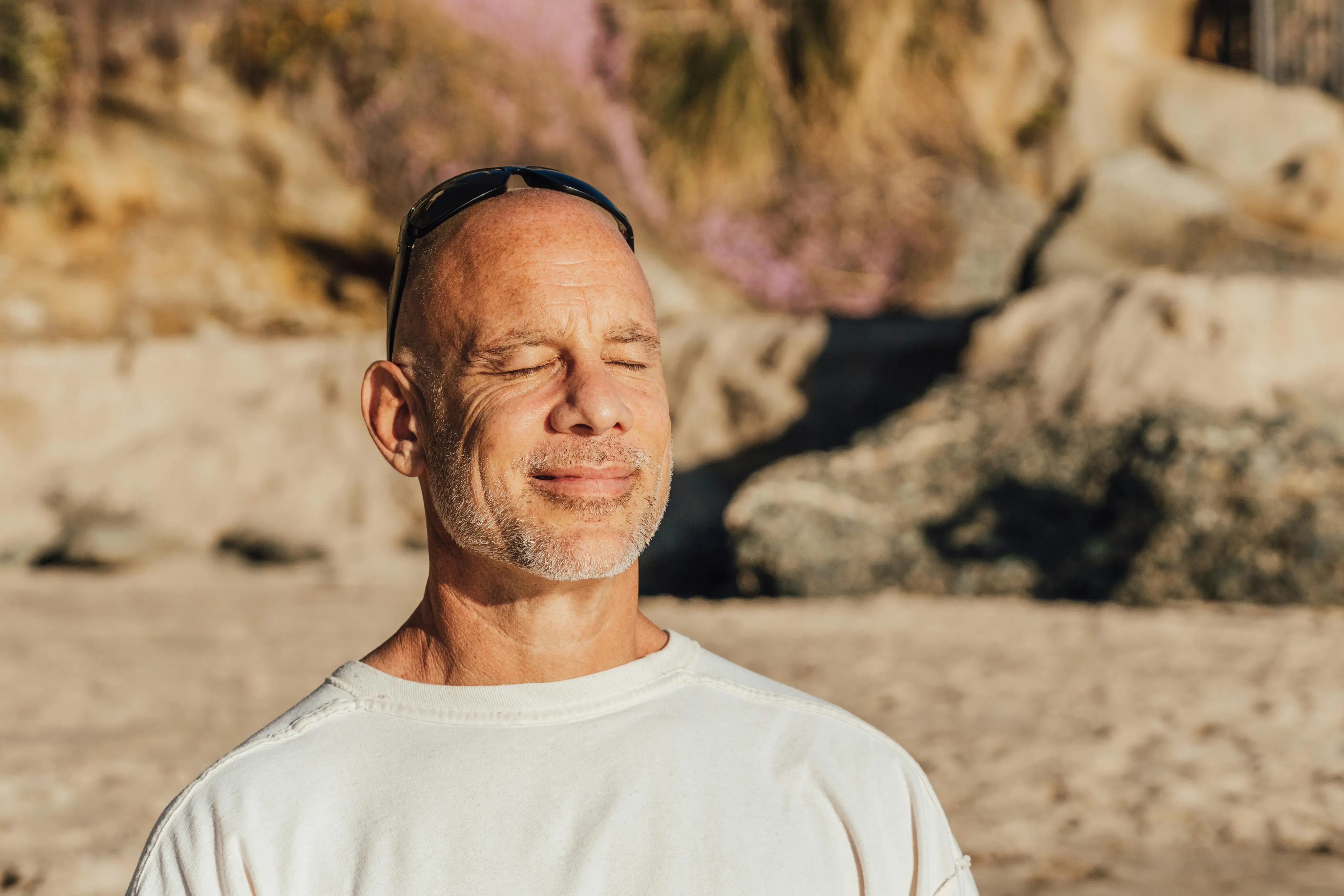 Man on the coast after testosterone replacement therapy at Solcara Health