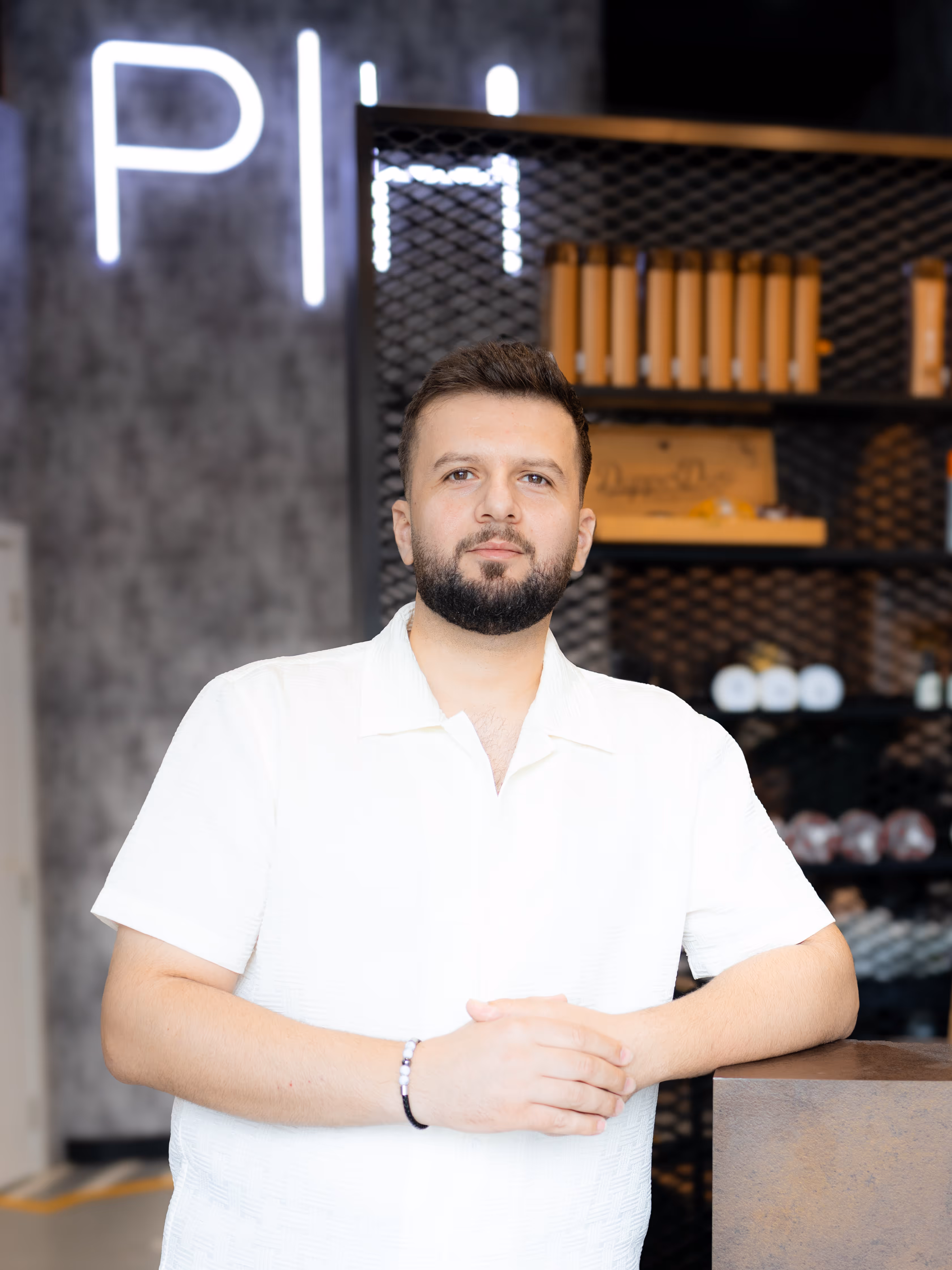 Basel Mustafa co-founder and senior barber at Project Hairway Dubai