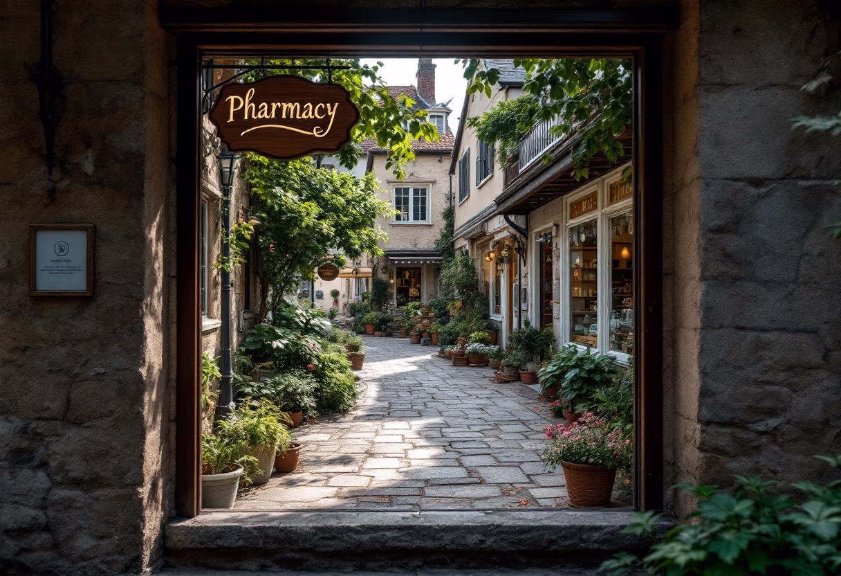 [background image] community or neighborhood view from pharmacy