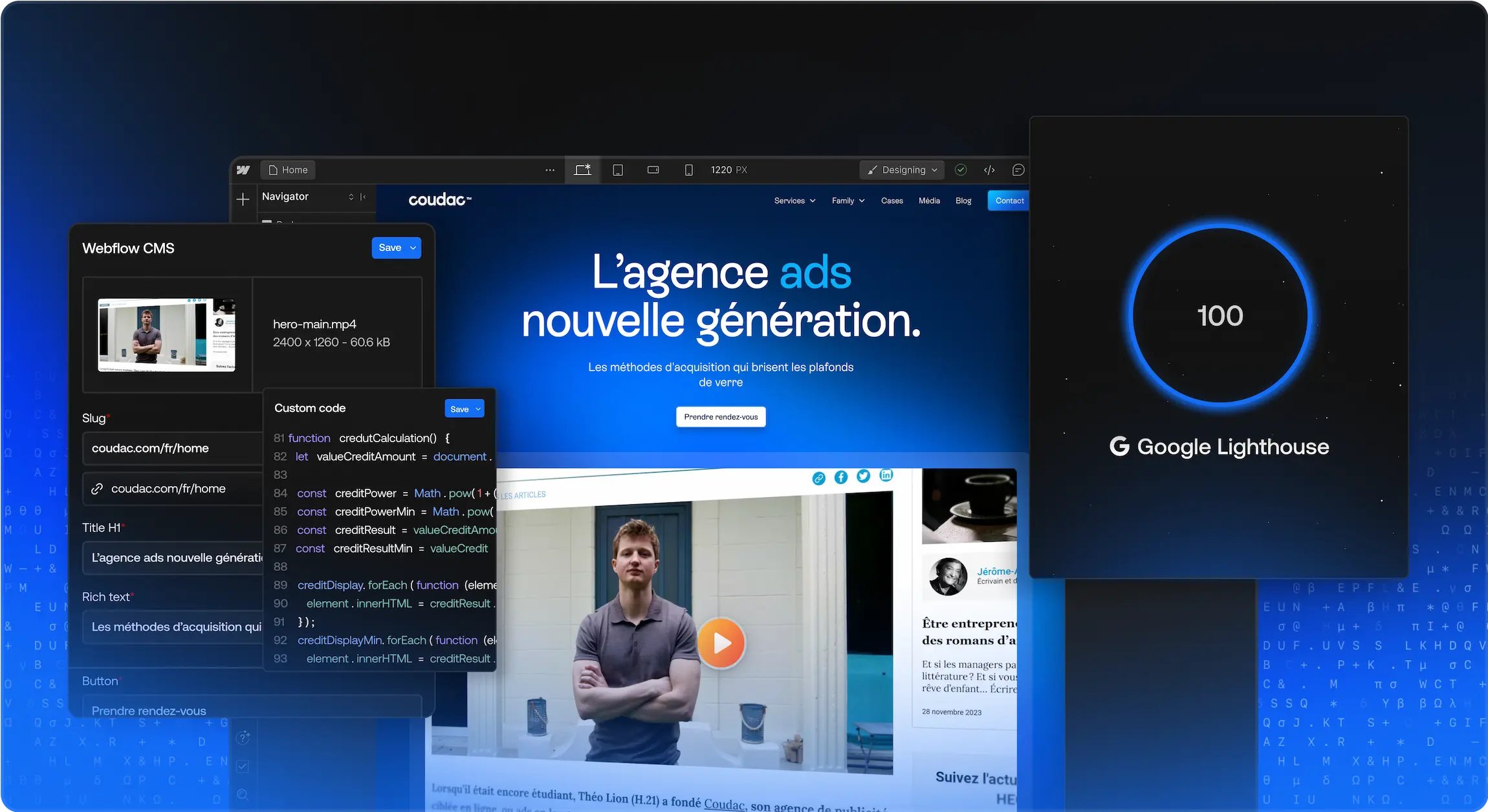 Bubble.io editor interface displaying a developed web app