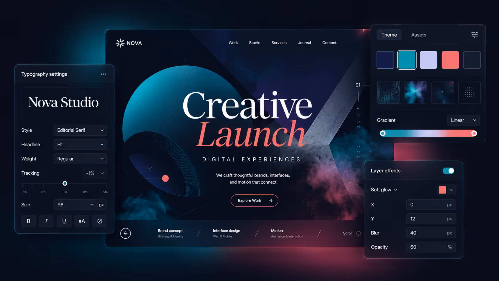 Bubble.io editor interface displaying a developed web app