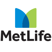 MetLife company logo with stylized overlapping blue and green shapes above the MetLife name in black text.