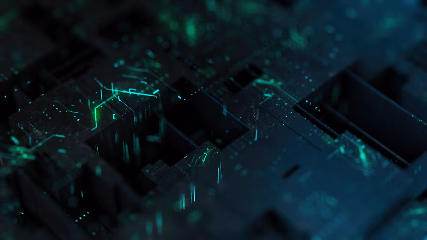 Abstract imagery of semiconductor chips