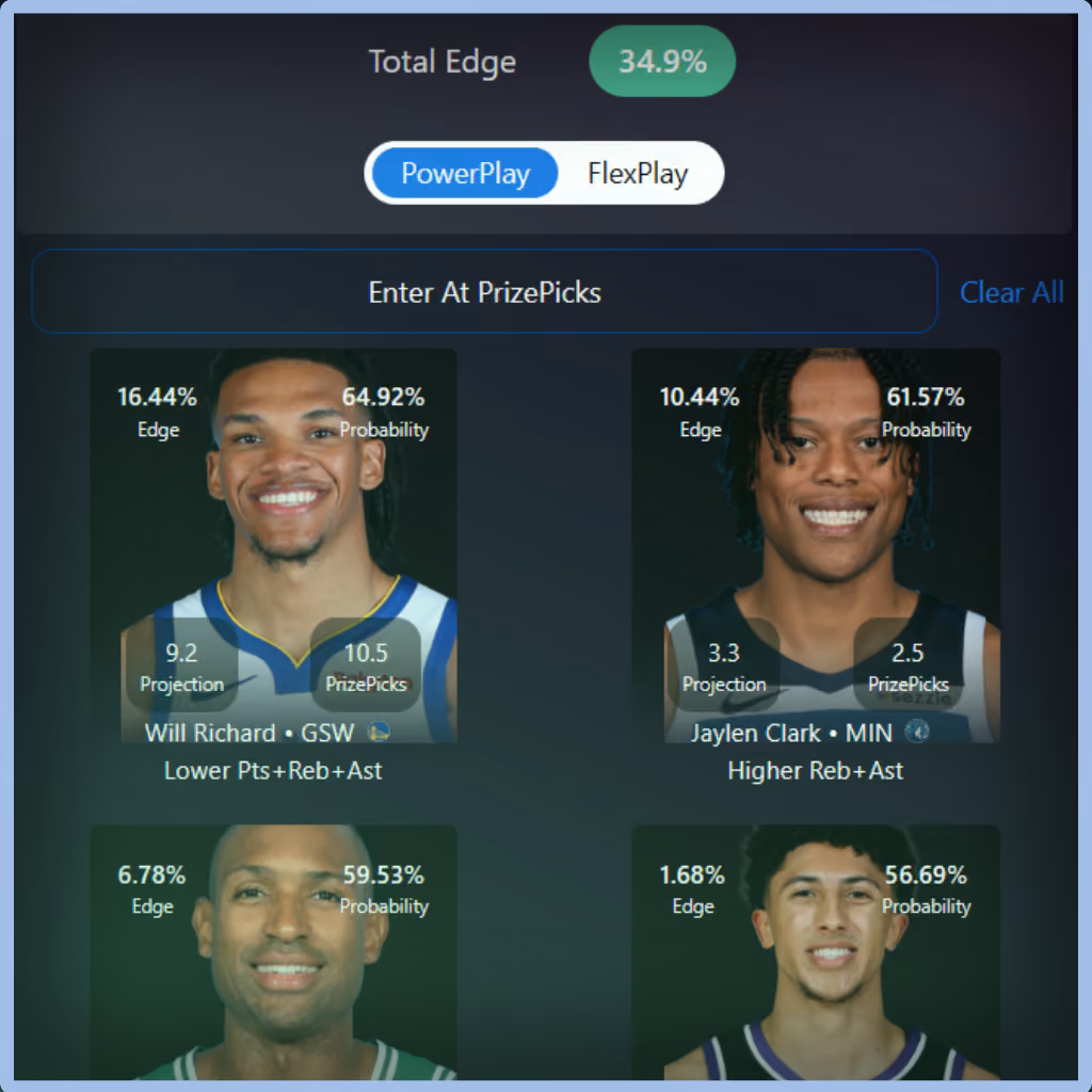Unabated Line fair-odds interface