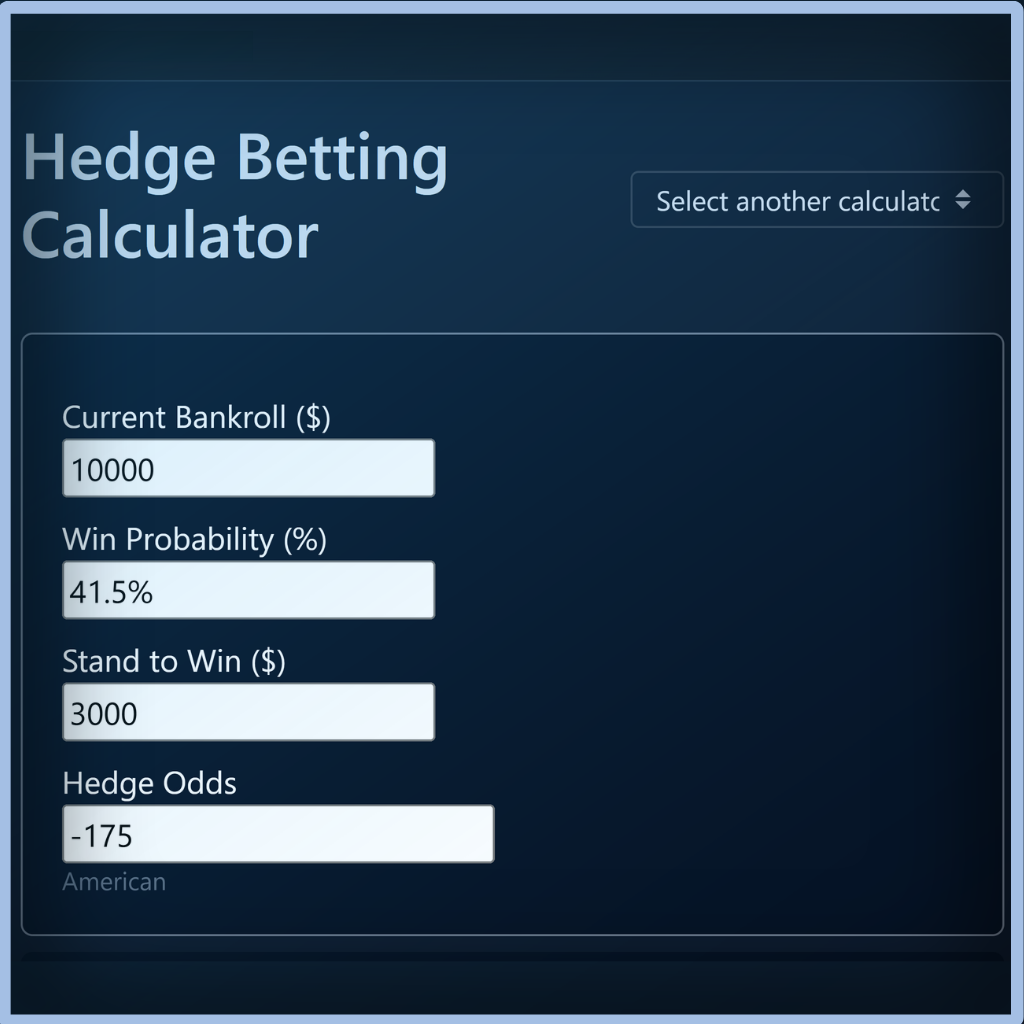 Unabated Line fair-odds interface