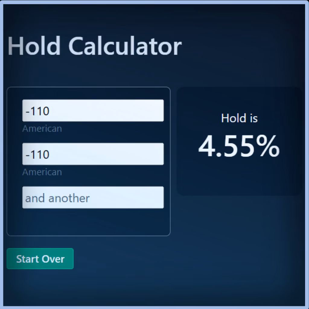 Unabated Line fair-odds interface