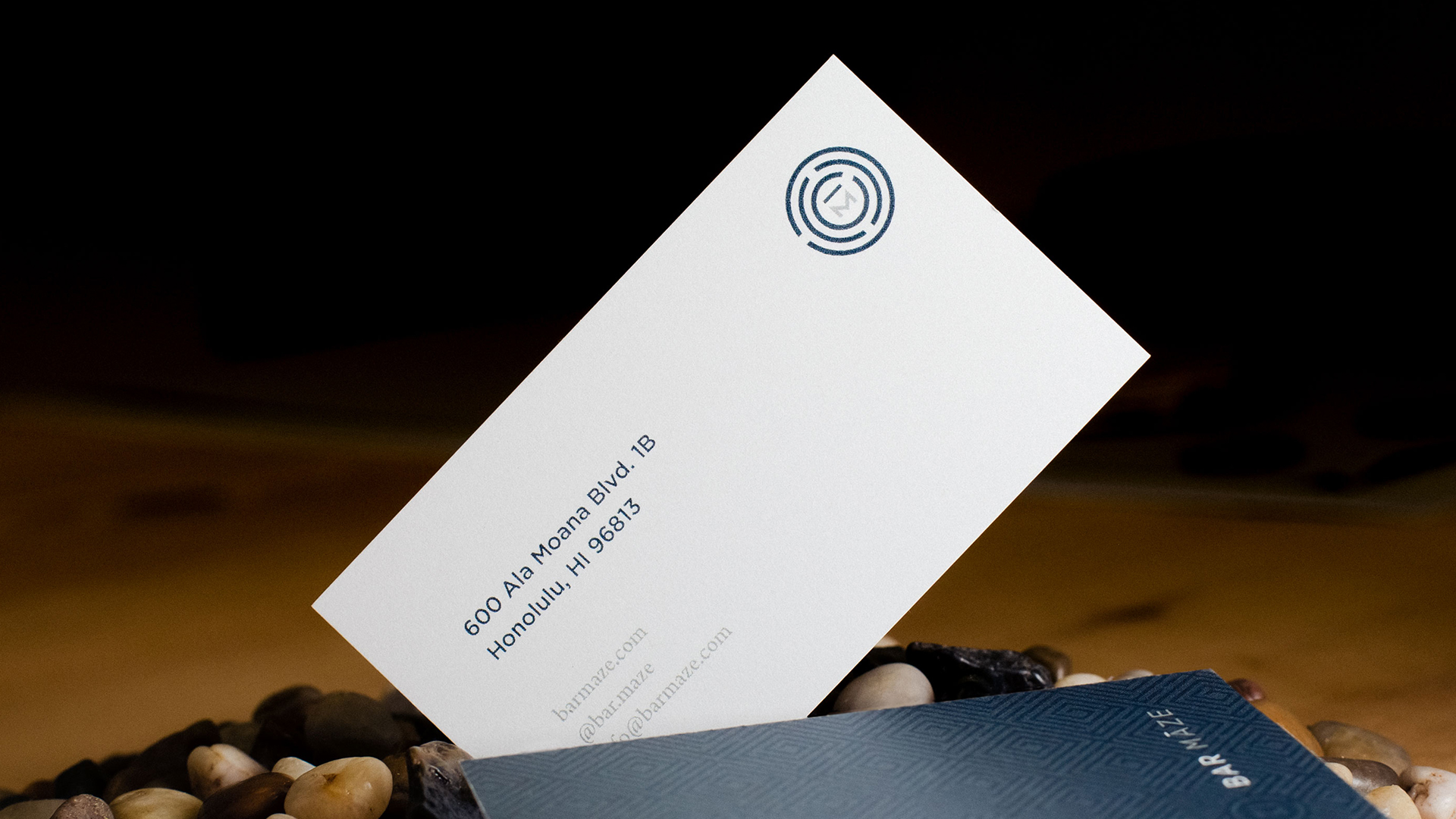 Brand identity, print collateral, and marketing materials designed for Bar Maze.
