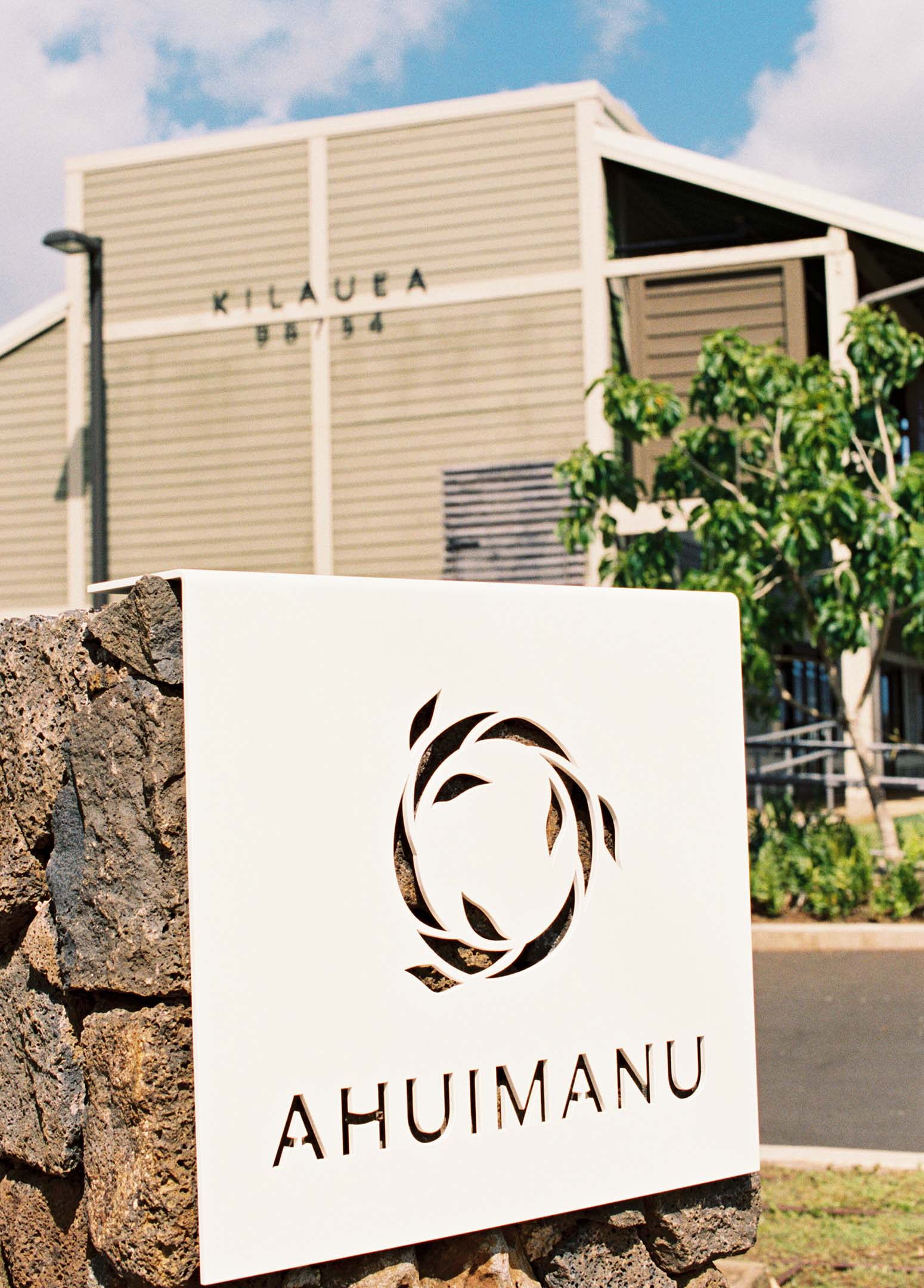 Brand identity, print collateral, and marketing materials designed for Ahuimanu.