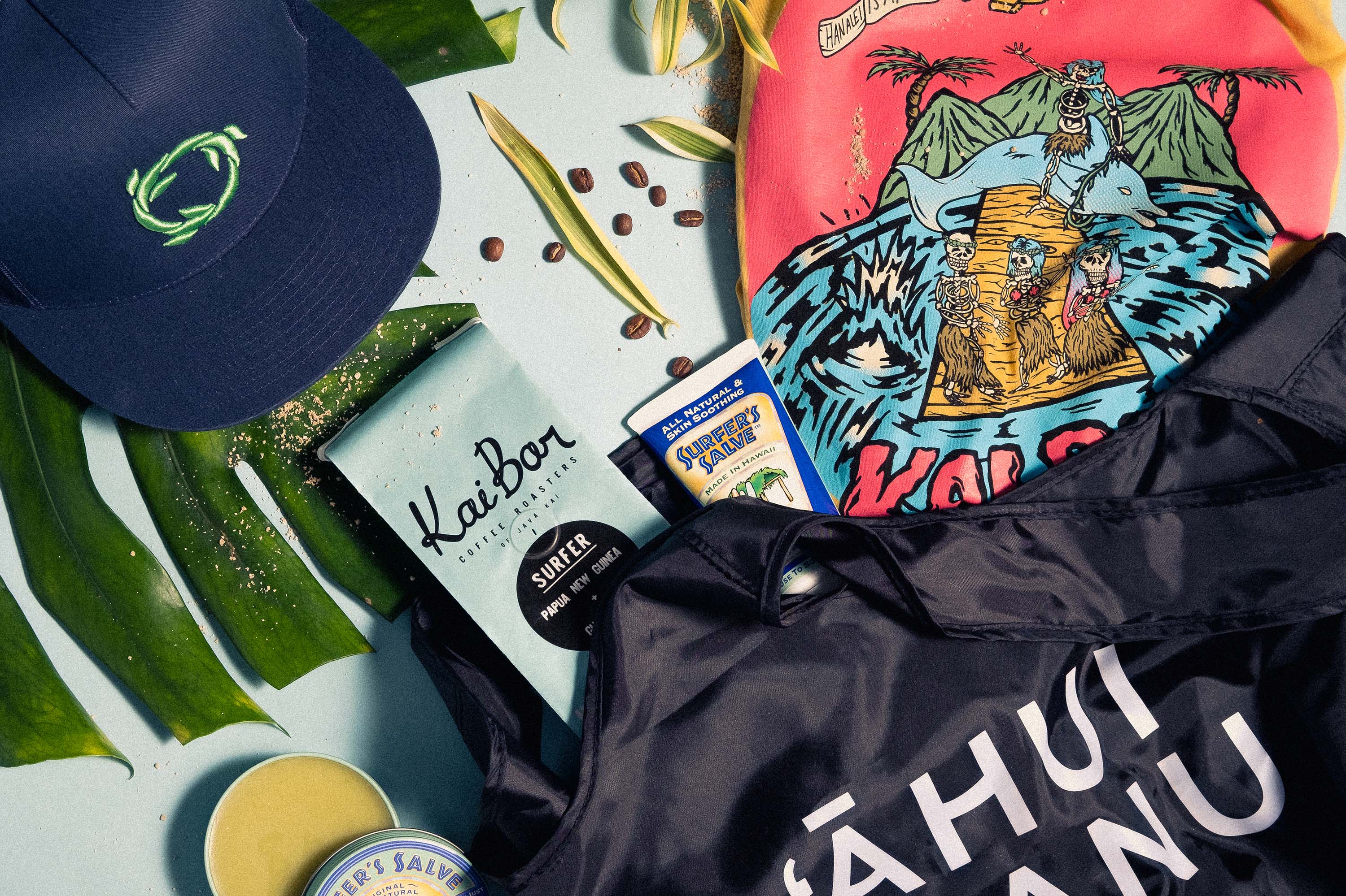 Brand identity, print collateral, and marketing materials designed for Ahuimanu.