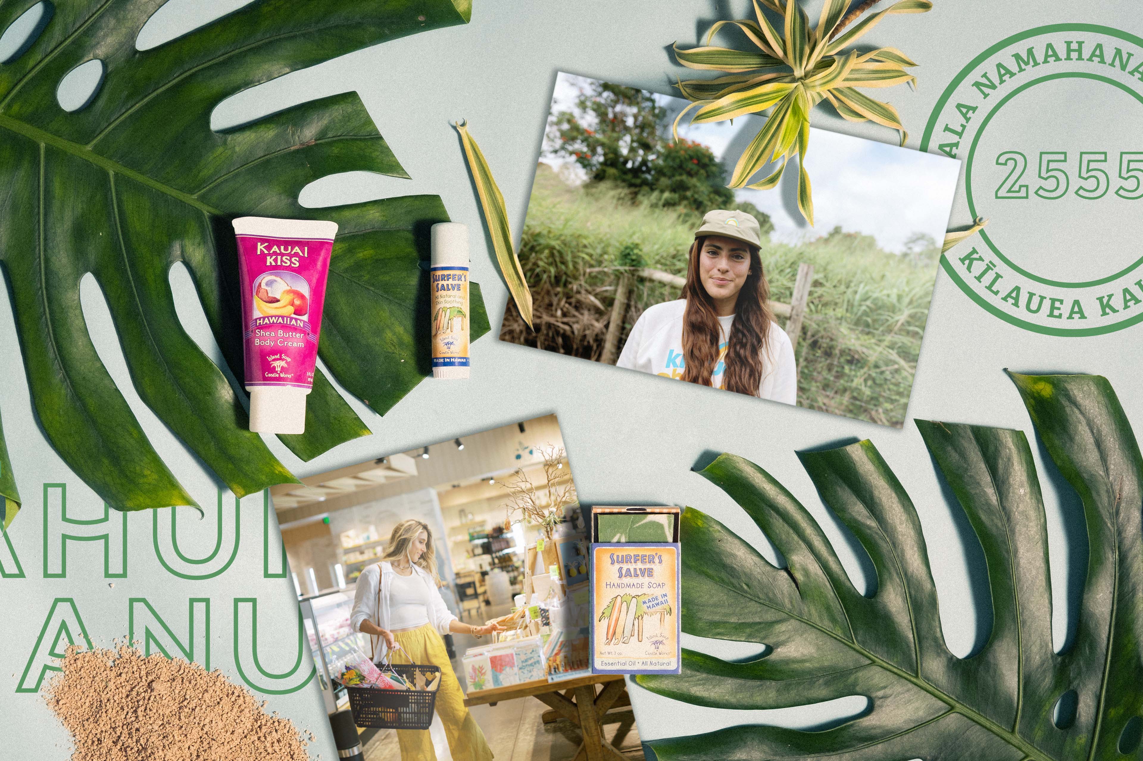 Brand identity, print collateral, and marketing materials designed for Ahuimanu.
