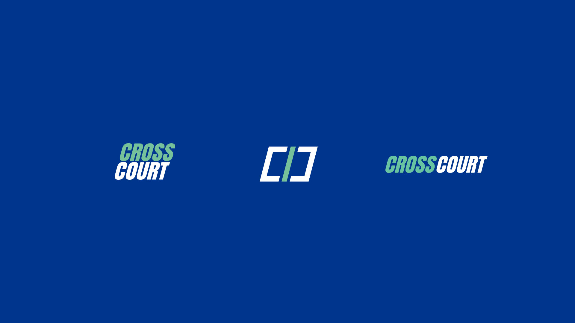 Brand identity, print collateral, and marketing materials designed for Cross Court.