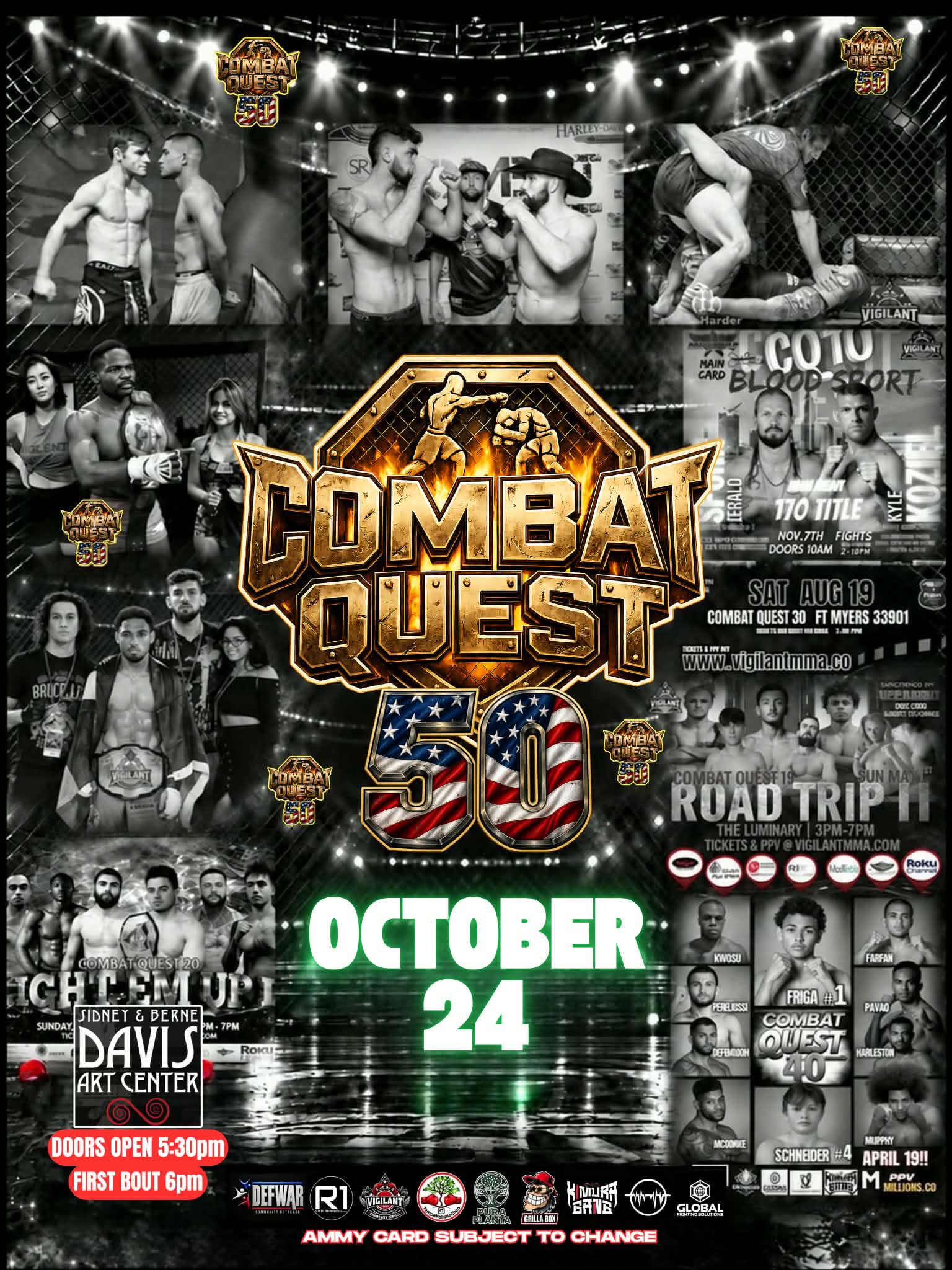 Combat Quest 50 event poster