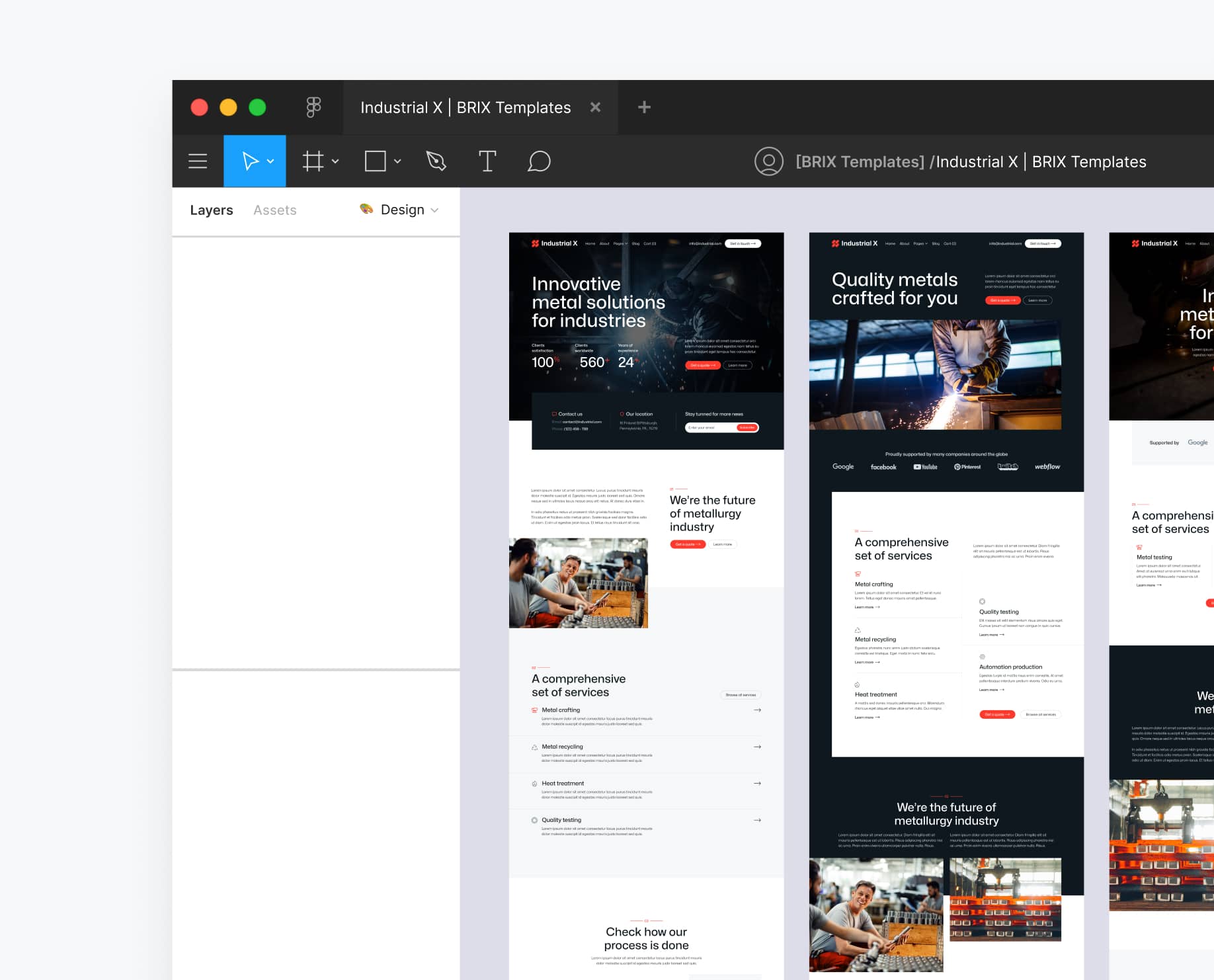 Industrial X - Figma File Included - Metallurgical Webflow Template