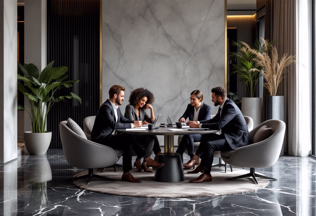 image of team discussion (for a hr tech)