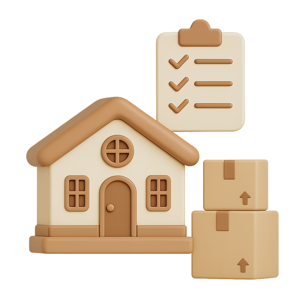 StayReady full property setup icon showing a home prepared for short term rental
