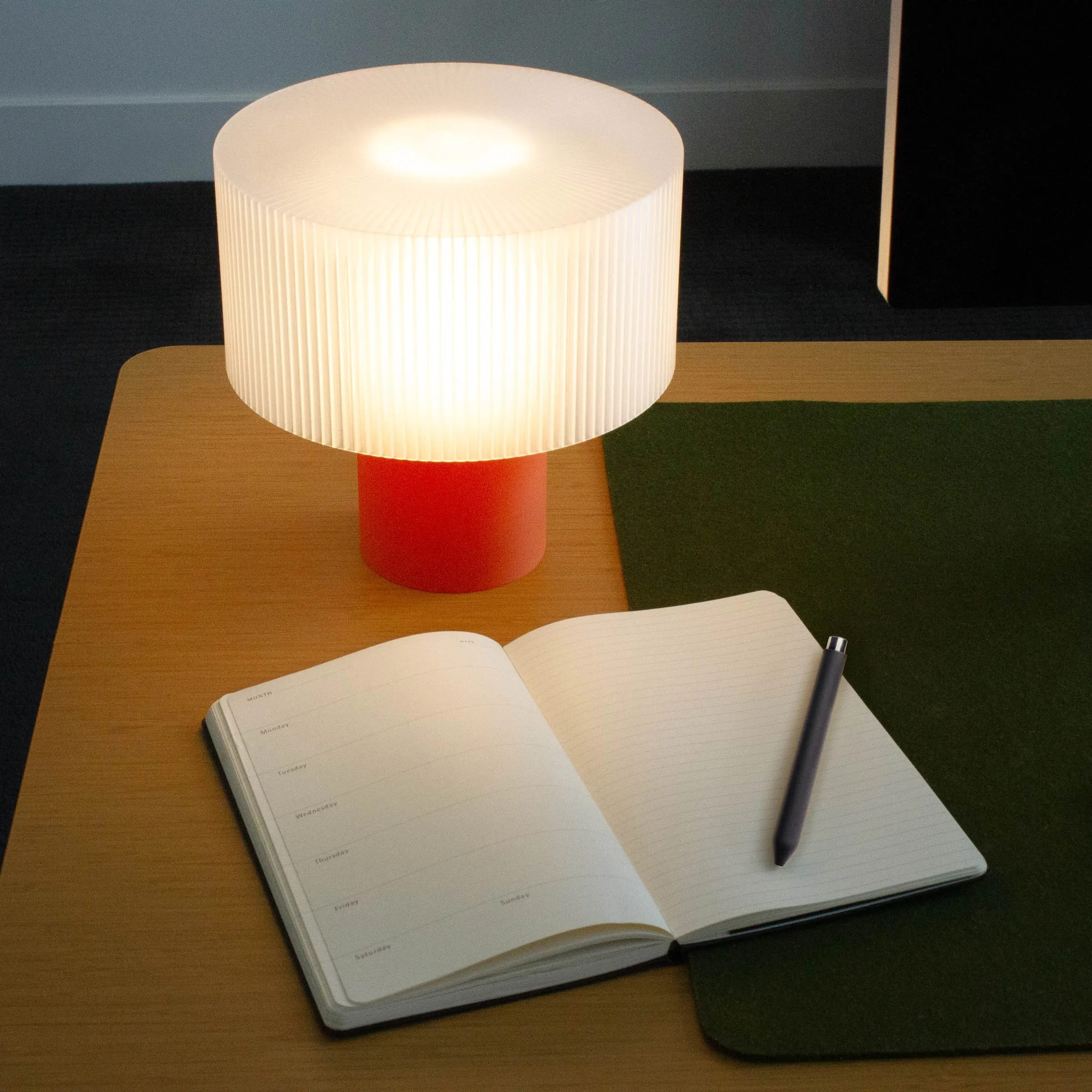 Adam Raiola Fluted Lamp - Orange