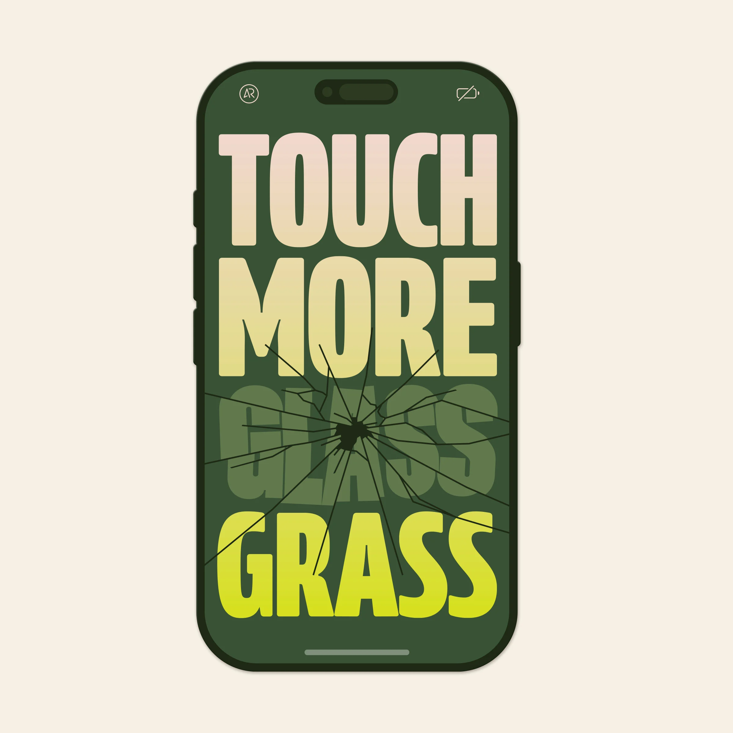 Adam Raiola Touch More Grass Sticker