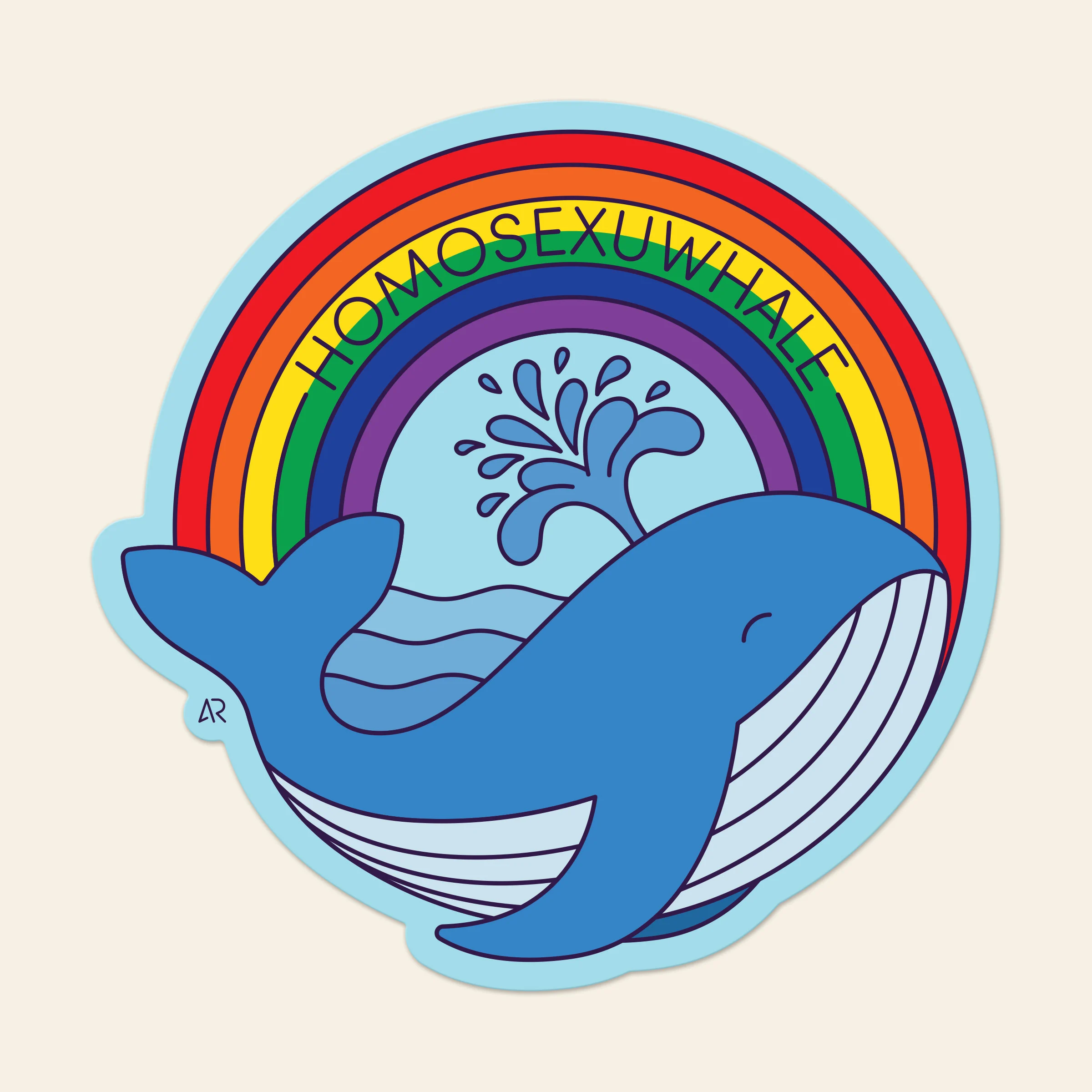 Adam Raiola Homosexuwhale Sticker