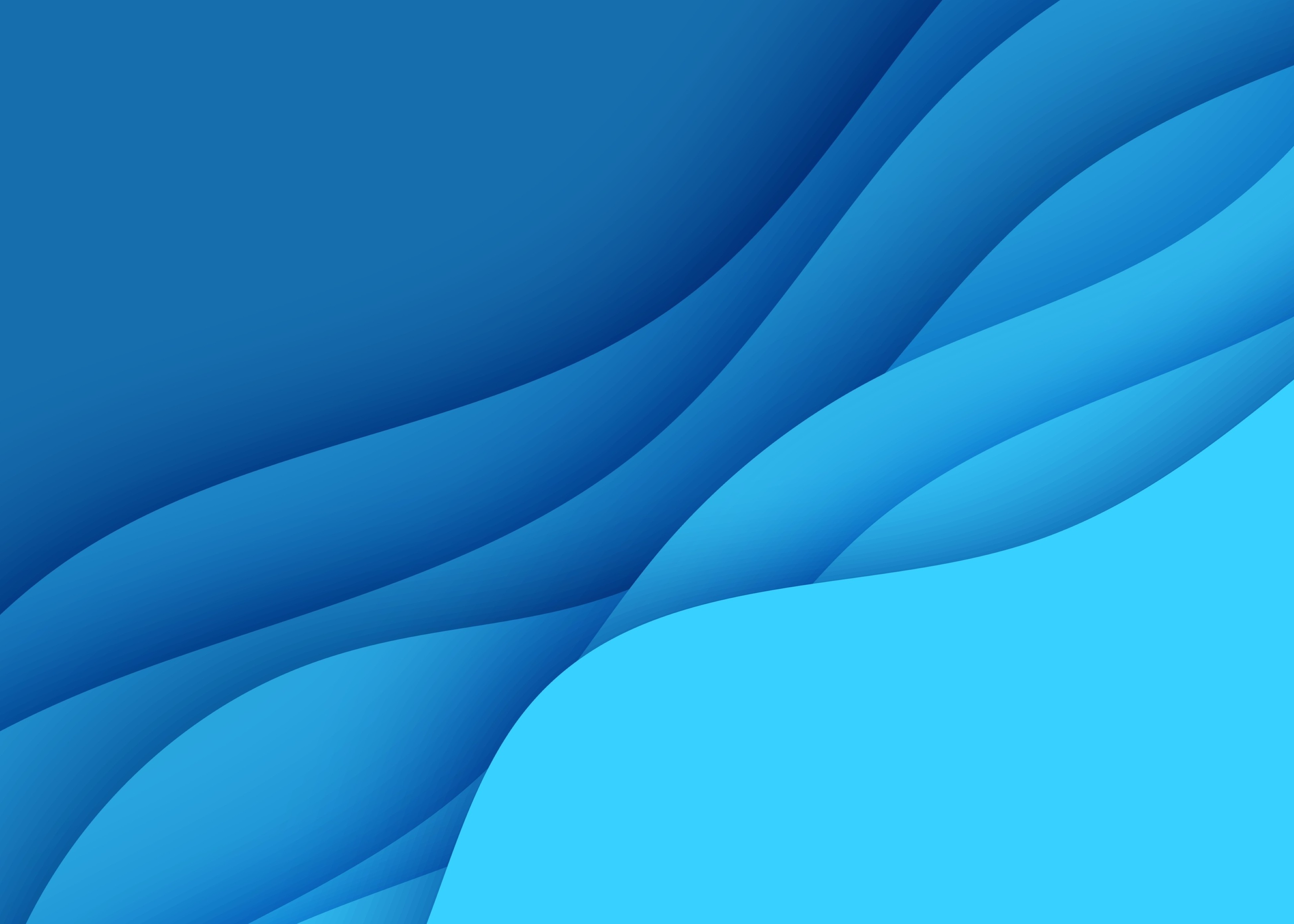 A blue background with wavy shapes.