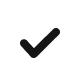 Black check mark inside a white circle.