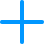 Blue plus sign icon on a transparent background.