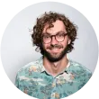 a man with curly hair