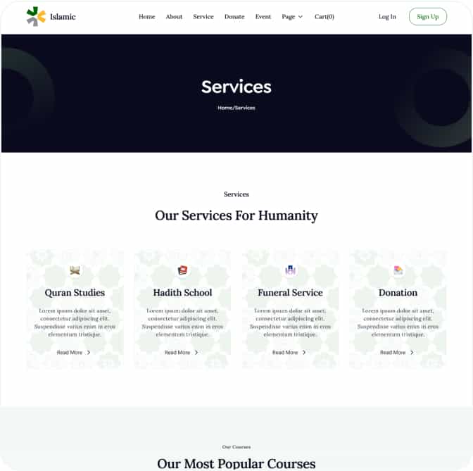 AirIslamic Template Services Page Image