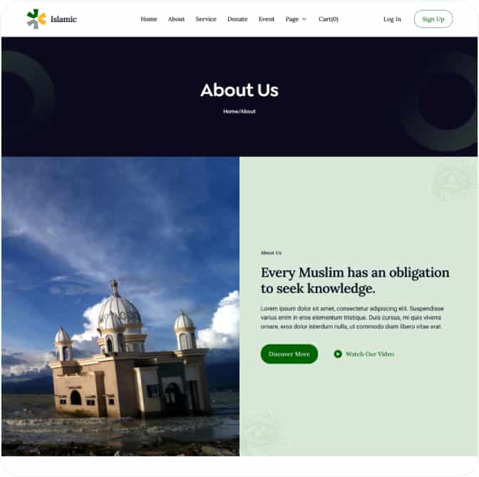 AirIslamic Template About Page Image